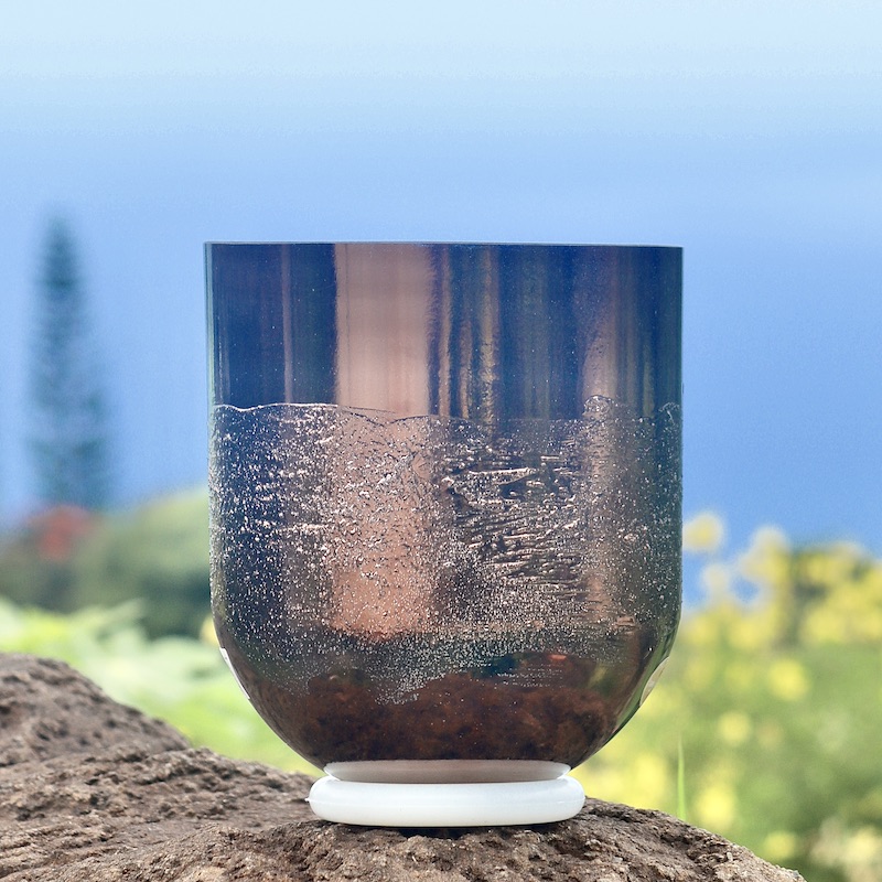 8" D-10 Lemurian Seed, Tibetan Quartz Copper Round Bottom - Image 2