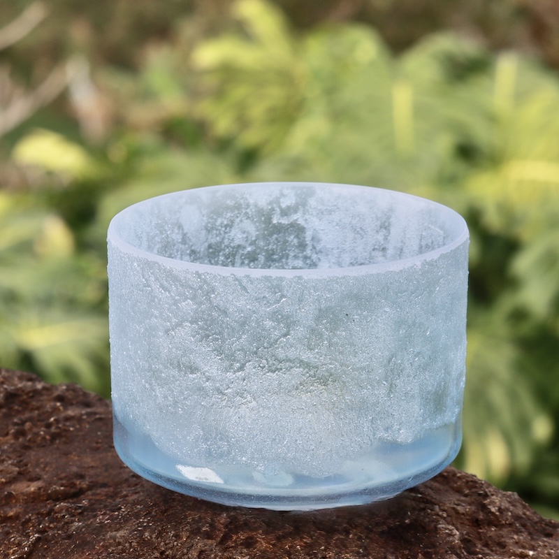 9" D-45 Lemurian Seed Aqua Aura Gold Frosted Rim - Image 5