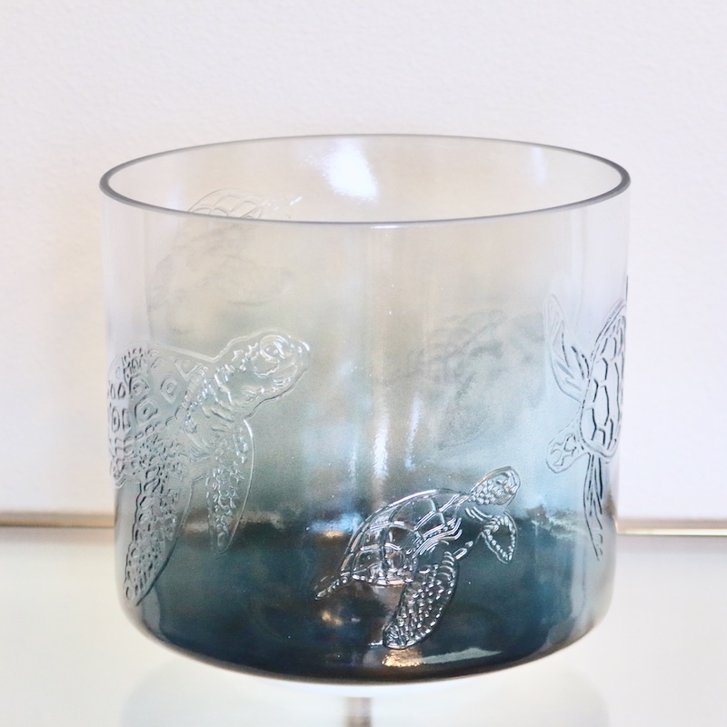9" B+10 Zeal Point White Light Aura Gold (Rim) with Intricate Etched Sea Turtles - Image 6